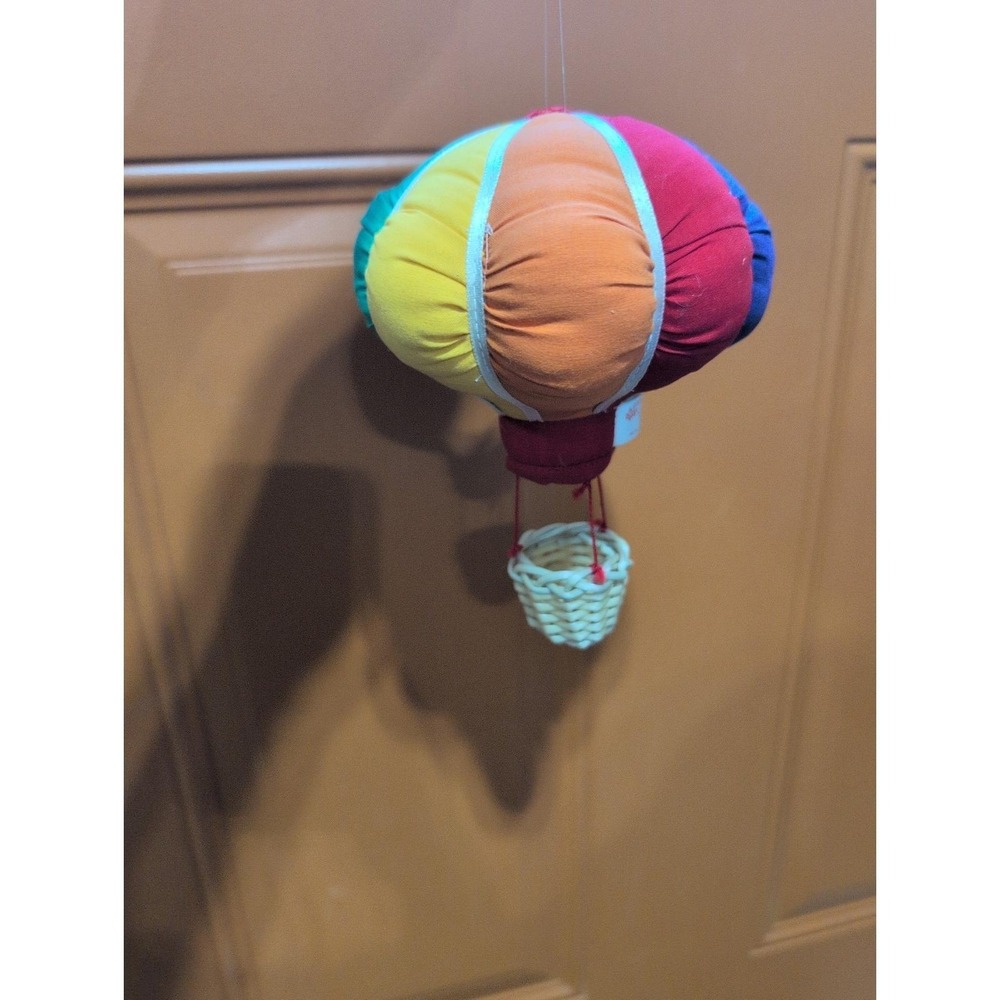 Vtg. Rare Russ Berrie Quilted Puffy Hot Air Balloon Basket Ornament - Picture 3 of 5